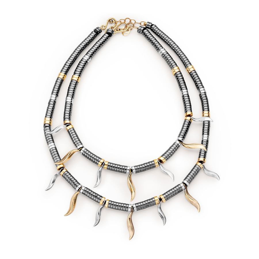Collana girocollo con rondelle in ematite FLAME | CL EMATGIR ROND